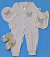 Bitsy Boo White  butterfly romper 4 piece set